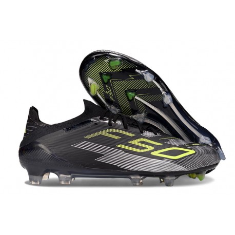 Chaussure Adidas F50 Elite FG Noir Jaune