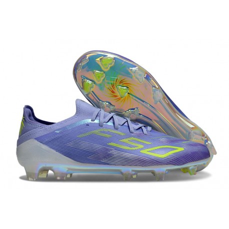 Chaussure Adidas F50 Elite FG Violet Rapide Blanc Ftwr Citron Lucide