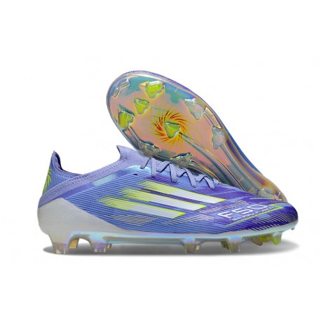 Chaussure Adidas F50 Elite FG Violet Rapide Blanc Ftwr Citron Lucide