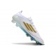 Chaussure Adidas F50 Elite FG Blanc Vert Or