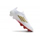 Chaussure Adidas F50 Elite FG Blanc Rouge Or