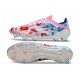 Chaussure Adidas F50 Elite FG Blanc Rose Bleu