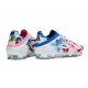 Chaussure Adidas F50 Elite FG Blanc Rose Bleu