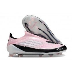 Adidas F50 Elite Laceless FG Rose Blanc Noir