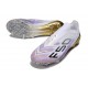 Adidas F50 Elite Laceless FG Blanc Noir Violet