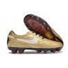 Nike Tiempo Legend X Elite FG Neuf R10 Or Blnac
