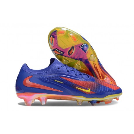 Nike Phantom 6 Low Elite FG Crampon Bleu Rouge