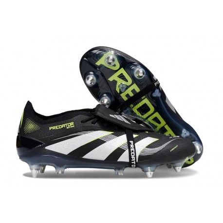 Crampons de Foot adidas Predator Elite FT SG Noir Blanc Jaune
