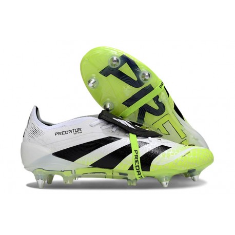 Crampons de Foot adidas Predator Elite FT SG Blanc Noir Jaune