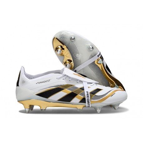 Crampons de Foot adidas Predator Elite FT SG Blanc Noir Or