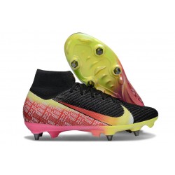 Nike Zoom Mercurial Superfly 10 Elite SG-Pro Noir Jaune Rouge Vert