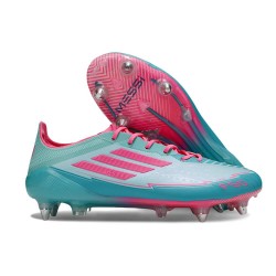 Crampons de Football Adidas F50 Elite SG MESSI Aqua Flash Rose Lucide Cyan Lucide
