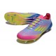 Crampons Adidas F50 Elite SG Bleu Fusion Citron Lucide Rose Lucide