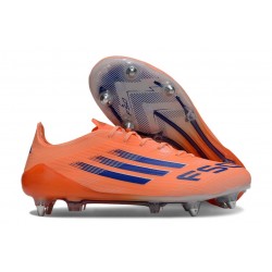 Crampons de Football Adidas F50 Elite SG Orange Bleu
