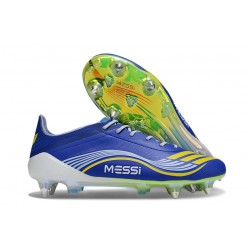 Crampons de Football Adidas F50 Elite SG Bleu Jaune