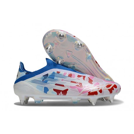 Adidas F50 Elite LL SG-Pro Blanc Bleu Rouge