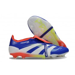 Chaussure de foot adidas Predator Elite FG Bleu Lucide Blanc Ftwr Rouge Solaire