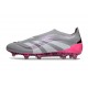 adidas Predator Elite Sans Lacets FG Gris Blanc Rose