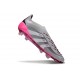 adidas Predator Elite Sans Lacets FG Gris Blanc Rose