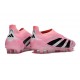 adidas Predator Elite Sans Lacets FG Rose Noir