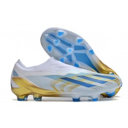 adidas Chaussures de Foot Nemeziz 19+ FG Bold Aqua Or Blanc