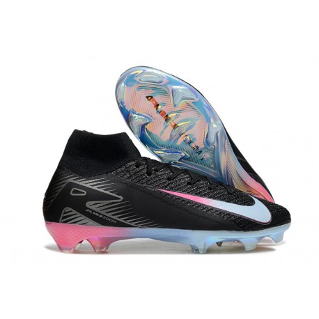 Nike Air Zoom Mercurial Superfly 10 Elite FG Noir Bleu Rose
