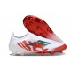 Crampon Adidas F50 Elite Sans Lacets FG Blanc Rouge Vert