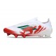 Crampon Adidas F50 Elite Sans Lacets FG Blanc Rouge Vert