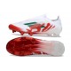 Crampon Adidas F50 Elite Sans Lacets FG Blanc Rouge Vert