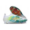 Crampon Adidas F50 Elite Sans Lacets FG Blanc Vert Or