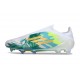 Crampon Adidas F50 Elite Sans Lacets FG Blanc Vert Or