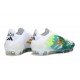 Crampon Adidas F50 Elite Sans Lacets FG Blanc Vert Or