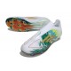 Crampon Adidas F50 Elite Sans Lacets FG Blanc Vert Or