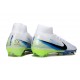 Nike Air Zoom Mercurial Superfly 10 Elite FG Blanc Bleu