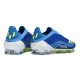 Crampon Adidas F50 Elite Sans Lacets FG Equipe Bleu Royal Jaune Solaire Bleu Semi Eclatant