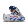 Chaussure de foot adidas Predator Elite FG Blanc Bleu Rouge
