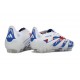Chaussure de foot adidas Predator Elite FG Blanc Bleu Rouge