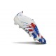 Chaussure de foot adidas Predator Elite FG Blanc Bleu Rouge