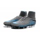 Nike HyperVenom Phantom 2 FG Chaussures de football Bleu Gris Noir