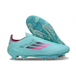 Crampons Adidas F50+ Laceless FG Bleu