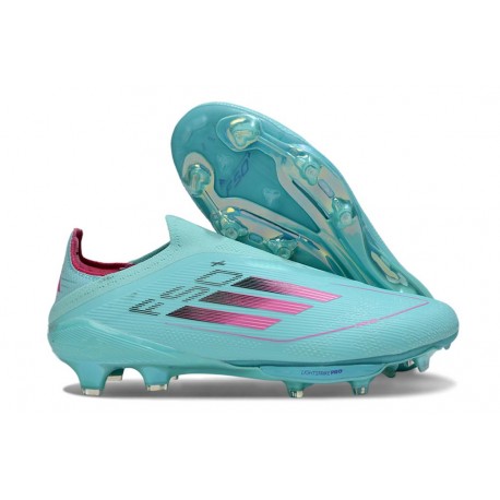 Crampons Adidas F50+ Laceless FG Bleu