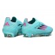 Crampons Adidas F50+ Laceless FG Bleu