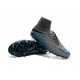 Nike HyperVenom Phantom 2 FG Chaussures de football Bleu Gris Noir