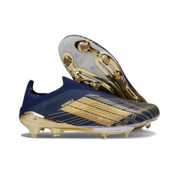 Crampons Adidas F50+ Laceless FG Noir Or