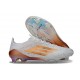 Chaussure Adidas F50 Elite FG Blanc Or