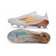 Chaussure Adidas F50 Elite FG Blanc Or