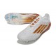 Chaussure Adidas F50 Elite FG Blanc Or