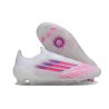 Crampon Adidas F50 Elite Sans Lacets FG Blanc Rose