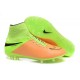 Nike HyperVenom Phantom II FG Football bottes pour hommes Cuir Beige Noir Volt