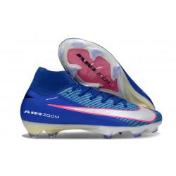 Nike Air Zoom Mercurial Superfly 10 Elite FG Bleu Blanc Rosa